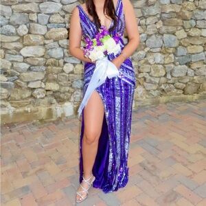 Sherri Hill 56316 prom dress lilac periwinkle